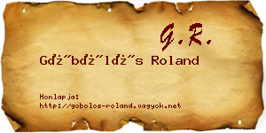 Göbölös Roland névjegykártya